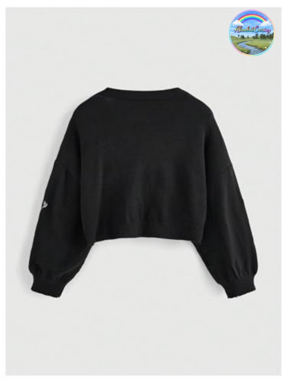 Cropped Cardigan Long Sleeve V Neck Button Down Knitwear Sweater Spring - Picture 2 of 5